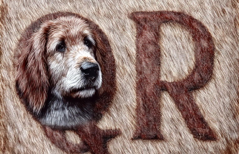 Alles über Hunde- Christiana Gramlich Hundetrainerin Hundekopf auf einem strukturierten Hintergrund mit dem Buchstaben "Q".